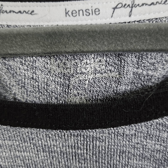Kensie Girls Size M Bateau Neck Long Sleeve Dress Grey Casual Basic Exposed Hem - Picture 5 of 5